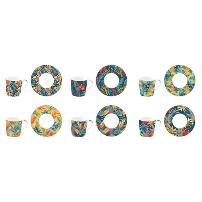 COFFRET 6 TASSES A CAFE EN PORCELAINE EQUATORIAL EASY LIFE R0126-EQUA